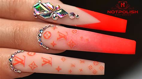 louis vuitton nail tips|how to do louis vuitton nails.